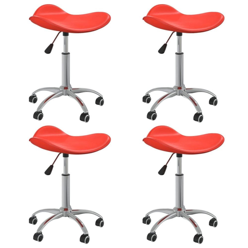 Petromila vidaXL Otočné jedálenské stoličky 4 ks červené umelá koža